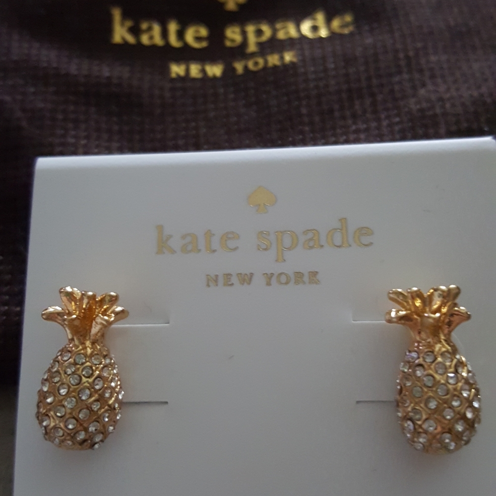 Kate Spade pave pineapple studs